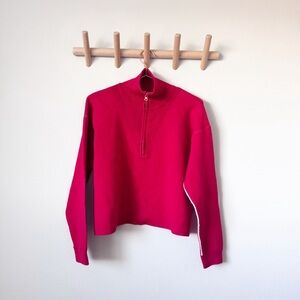 Sandro Red Half-Zip Sweater
